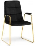Стул Woodville на металлокаркасе Lana black / gold 15544