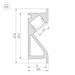 Профиль SL-BEVEL-2000 ANOD (Алюминий) 031120 Arlight