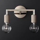 Бра Rh Utilitaire Double Sconce Silver ImperiumLoft 44,556 (123265-22) (220V)