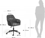 Обеденный стул La Forma (ex Julia Grup) Madina (Серый/ Металл,Пластик,Полипропилен,Пена,Сталь)