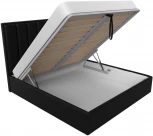 Кровать интерьерная Афродита 180 (Черный/Экокожа) Лига Диванов арт.120601