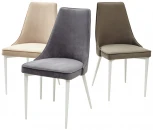 Стул NEPAL-P БЕЖЕВЫЙ #5, велюр/ белый каркас M-City 461MC03822