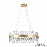 Подвесная люстра Arte Milano Venezia 311096/D800 BS (регулировка яркости, LED, 220V, хрусталь, пульт управления, на тросе, круглые)