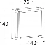 Уличный настенный светильник Oasis Light QUBO W1954-3K