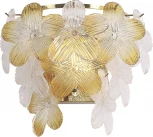 Настенный светильник ST Luce Tender SL6240.201.02 золотистый/Прозрачный, январный E14 2*60W (220V, цветы)
