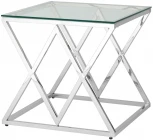 Журнальный стол Stool Group 55*55 ИНСИГНИЯ серебро УТ000001506