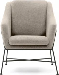 Brida Кресло бежевое на черных стальных ножках La Forma (ex Julia Grup) арт.181449