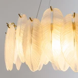 Подвесная люстра Arte Lamp Evie A4052SP-8SG (220V, на тросе, листья)