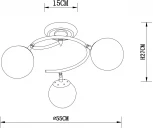 Потолочная люстра Arte Lamp Brooke A2717PL-3SS (220V, шарики)