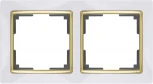 Рамка на 2 поста Snabb (белый/золото) Werkel W0021933 (a051663)