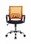 Кресло Бюрократ CH-695NSL оранжевый TW-38-3 сиденье черный TW-11 крестовина металл хром