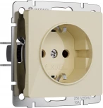 Розетка с заземлением (айвори акрил) Werkel W1171043 (a064060)