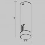 Крепление потолочное Flexity Maytoni Accessories for tracks Flexity TRA200C-11B (48V)