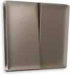 Лицевая панель Ambrella Volt ALFA (Темная бронза матовый) для 2-клавишных выключателей QUANT AP6330