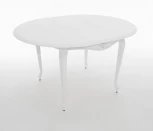 Стол Кабриоль D105, Эмаль белая/Патина серебро, Аврора