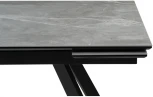 Керамический стол Woodville Габбро 120х80х76 серый мрамор / черный 530828