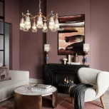 Подвесная люстра Odeon Light Terra 5414/9 античная бронза/терракот/синий/бежевый/коричневый/металл/керамика E14 9*40W