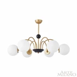 Потолочная люстра на штанге Arte Milano Napoli 312066/D850/6 BS/BK (220V, шарики)