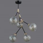 Потолочная люстра на штанге ILLUMICO IL0263-5PSQ-79 BK AB (220V)