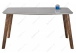 Стеклянный стол Серсея орех кантри / грей