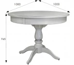 Стол обеденный Моро 04 раздвижной белый/серебро 100/140*100 от фабрики Mebelik