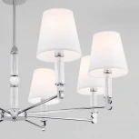 Потолочная люстра Wi-Fi на штанге Eurosvet Conso 60145/8 хром (220V, управление смартфоном, голосовое управление, умный дом - Minimir Home, Алиса, Маруся, Салют)