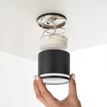 Светильник потолочный накладной Feron HL362 LUNA 41997 12W, GX53, черный (220V, круглые)