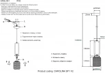 Светильник подвесной Crystal Lux Carolina SP1 V2 BRASS (220V, на проводе, круглые)