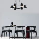Подвесной светильник Eurosvet Splay 70147/6 черный (220V, на тросе, круглые)