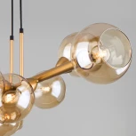Подвесной светильник Eurosvet Roger 70113/8 янтарный (220V, на проводе, шарики)