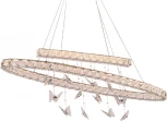 Подвесной светильник светодиодный Newport 8120 8120/120 oval chrome (220V, хрусталь, на тросе, бабочки)