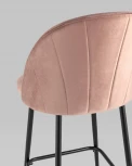 Стул полубарный велюр пыльно-розовый Stool Group Логан УТ000034606