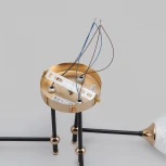 Потолочная люстра на штанге Imex MD.4144-3-S-BK+FGD