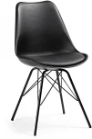 Обеденный стул La Forma (ex Julia Grup) Ralf (Черный/ Сталь,Пластик,Пена,Полипропилен)
