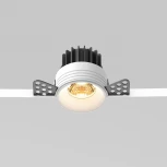 Встраиваемый светильник под гипсокартон Maytoni Round DL058-7W2.7K-TRS-W (LED, 220V, круглые)