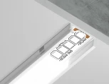 Алюминиевый профиль накладной для светодиодной ленты до 11мм Ambrella Illumination GP1700WH