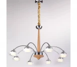 Подвесная люстра Lucia Tucci Natura 068.8 Led (220V, бук, на цепи)
