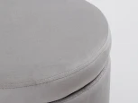 Пуф MyFar Фрэнк с ящиком светло-серый велюр MF1023-1