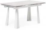 Керамический стол Woodville Бэйнбрук 140х80х76 белый мрамор / белый 530826