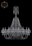 Подвесная большая люстра Art Classic 11.11 11.11.20.400.XL-132.Cr.Sp (220V, хрусталь, на цепи, подсвечник, свеча)