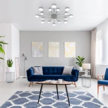 Потолочная люстра Eurosvet Nitrino 90242/16 хром (LED, 220V, пульт управления)