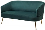Скамья CIAO BLUVEL-78 Зеленый, велюр / золотой каркас М-City