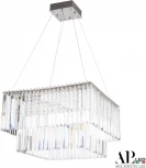 Подвесная люстра светодиодная APL LED Sicilia SH10.52.C.Ni.4000 (220V, хрусталь, на тросе)