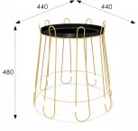 Столик журнальный SHT-CT6 золото/черный муар от фабрики Mebelik
