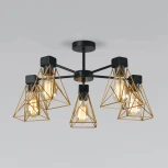 Потолочная люстра на штанге Trappola 70107/5 черный/латунь Eurosvet (220V)