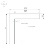 Угол SL-LINIA65-F внутренний (Металл) 030124 Arlight