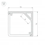 Профиль SL-KANT-H16-2000 BLACK (Arlight, Алюминий) 037116