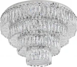 Потолочная люстра ярусная Escada Sublime 562/A LED 96Вт+4х40Вт Е14, 3000-6000К, ПДУ, изменение цветовой температуры, металл/хрусталь, хром/прозрачный (регулировка яркости, 220V)