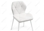 Стул Woodville на металлокаркасе Вальд экокожа белый / белый глянец 464191