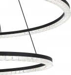 Подвесной светильник ярусный ST Luce SL1018 SL1018.403.02 черный/прозрачный LED 2*96W 4000K кольцо (220V, на тросе, кольцо)